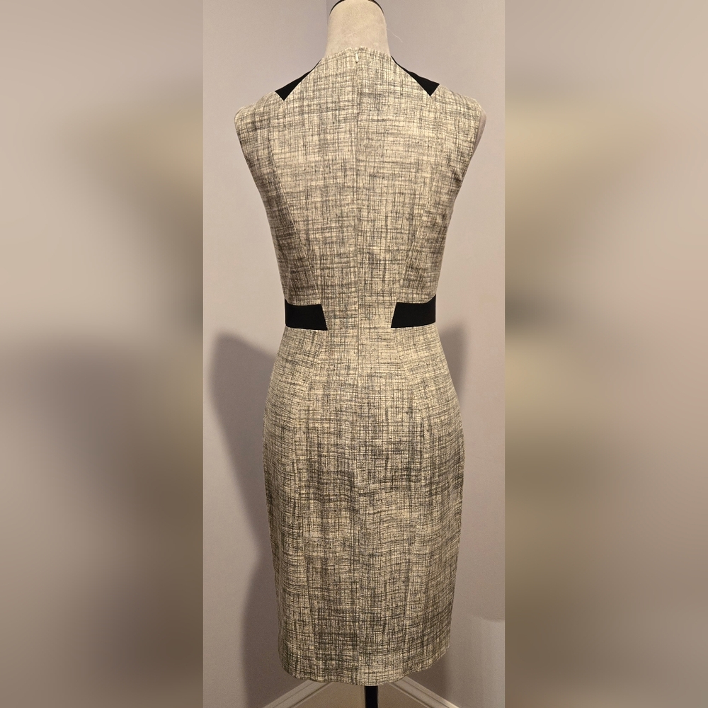 Karen Millen black-white stylized shift dress Sz 6 EU38 - Picture 8 of 10